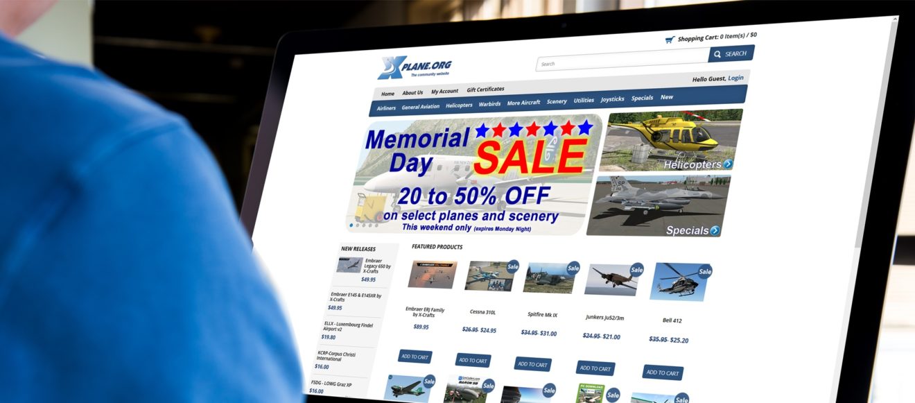 Der X-Plane.org Store Sale zum Meomorial Day