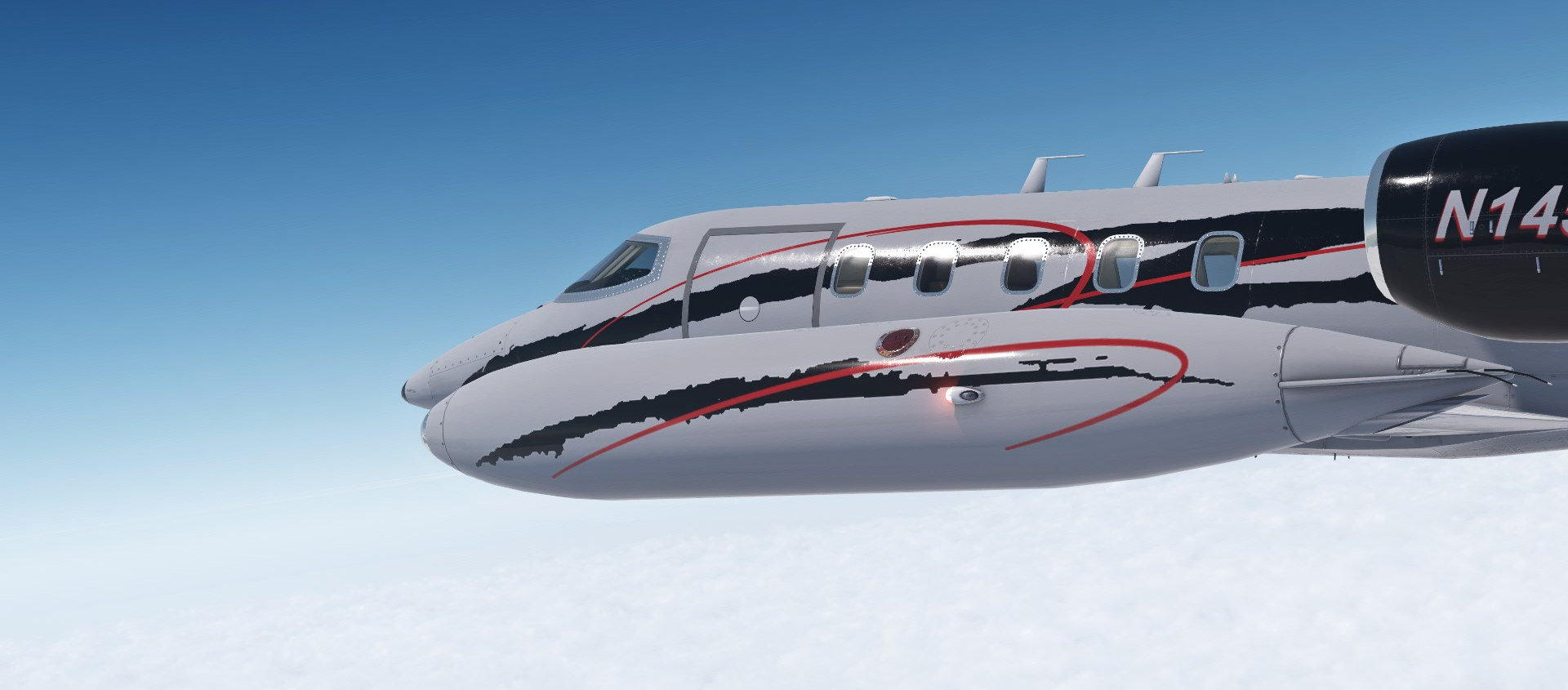 Neue Texturen für den Learjet 35A von Flysimware